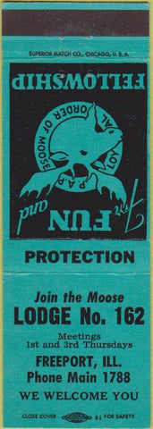 Matchbook Cover - Matchbook Cover Moose Lodge Freeport IL