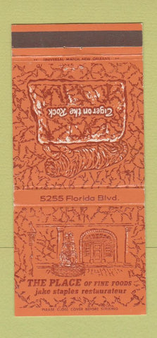 Matchbook Cover - The Place Restaurant Tiger on the Rock 30 Strike