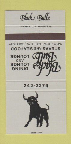 Matchbook Cover - Black Bull Dining Lounge Calgary AB 30 Strike