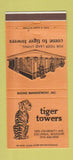 Matchbook Cover - Tiger Towers Columbia MO 30 Strike