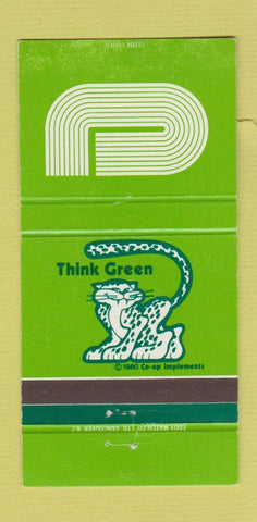Matchbook Cover - Think Green COOP Implements Winnipeg MB 30 Strike