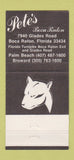 Matchbook Cover - Pete's Boca Raton FL 30 Strike