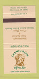 Matchbook Cover - Ludwig's Inn Oyster Bar Glenmoore PA 30 Strike