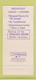 Matchbook Cover - Peacoke Room Chum's Inn Burbank CA 30 Strike