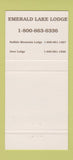 Matchbook Cover - Emerald Lake Lodge Field BC 30 Strike