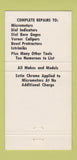 Matchbook Cover - Accurate Instrument Service Measuring Cleveland OH 30 Strike