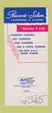 Matchbook Cover - Peacock Salem Cleaners Salem VA SAMPLE 30 Strike