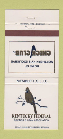 Matchbook Cover - Kentucky Federal Savings Covington Florence KY 30 Strike