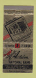 Matchbook Cover - Audubon National Bank NJ WEAR 30 Strike