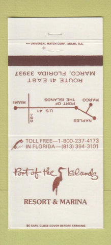 Matchbook Cover - Port of the Islands Resort Marco FL 30 Strike