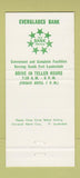 Matchbook Cover - Everglades Bank Fort Lauderdale FL 30 Strike