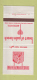 Matchbook Cover - Bird in Hand Pub Heart of Palm Beach Motel FL 30 Strike
