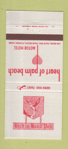 Matchbook Cover - Bird in Hand Pub Heart of Palm Beach Motel FL 30 Strike