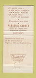 Matchbook Cover - Pardise Garden Chinese Food Milwaukee WI 30 Strike