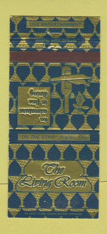 Matchbook Cover - The Living Room Warren OH 30 Strike