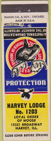 Matchbook Cover - Matchbook Cover Moose Lodge Harvey IL