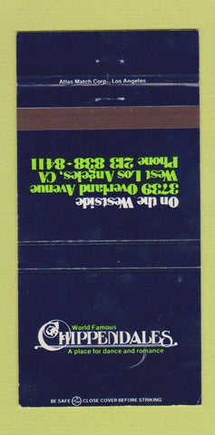 Matchbook Cover - Chippendales West Los Angeles CA WEAR 30 Strike
