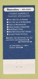 Matchbook Cover - Bardelli's San Francisco CA WEAR 30 Strike