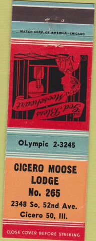 Matchbook Cover - Matchbook Cover Moose Lodge Cicero IL