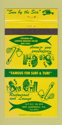 Matchbook Cover - Sea Grill Restaurant Fort Lauderdale FL 30 Strike