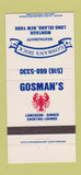 Matchbook Cover - Gosman's Dock Montauk LI NY restaurant 30 Strike