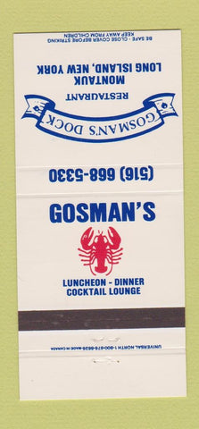 Matchbook Cover - Gosman's Dock Montauk LI NY restaurant 30 Strike