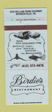 Matchbook Cover - Birdie's Restaurant Monroeville PA 30 Strike