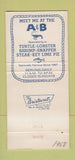 Matchbook Cover - A&B Lobster House Key West FL 30 Strike