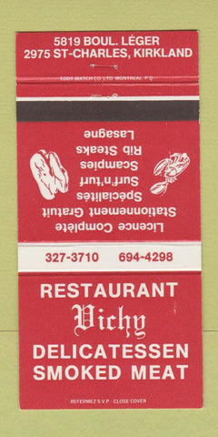 Matchbook Cover - Restaurant Vicky Deli Kirkland QC? 30 Strike