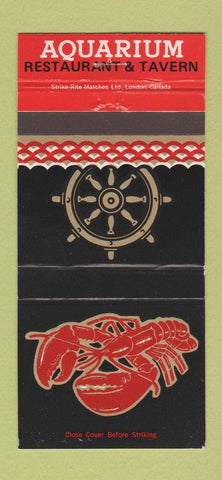 Matchbook Cover - Aquarium Restaurant Hamilton Burlington ON 30 Strike