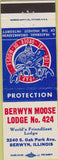 Matchbook Cover - Matchbook Cover Moose Lodge Berwyn IL