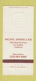 Matchbook Cover - Pacific Dining Car Los Angeles CA 30 Strike