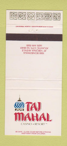 Matchbook Cover - Taj Mahal Casino Resort Atlantic City NJ 30 Strike