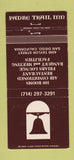 Matchbook Cover - Padre Trail Inn San Diego CA 30 Strike