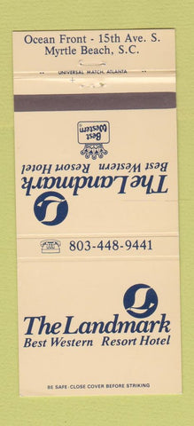 Matchbook Cover - Landmark Best Western Hotel Myrtle Beach SC 30 Strike