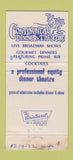 Matchbook Cover - Continental Dinner Theatre Melrose Park PA 30 Strike
