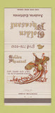 Matchbook Cover - Golden Pheasant Anaheim CA Angels Baseball ref 30 Strike