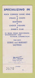 Matchbook Cover - Jautreau's Restaurant Chepachet RI 30 Strike