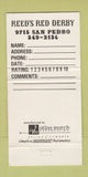 Matchbook Cover - Reed's Red Derby WEAR 30 Strike