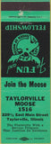 Matchbook Cover - Matchbook Cover Moose Lodge Taylorville IL WEAR