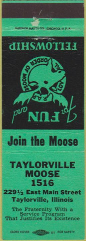 Matchbook Cover - Matchbook Cover Moose Lodge Taylorville IL WEAR