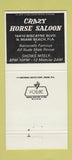 Matchbook Cover - Crazy Horse Saloon North Miami Beach FL 30 Strike