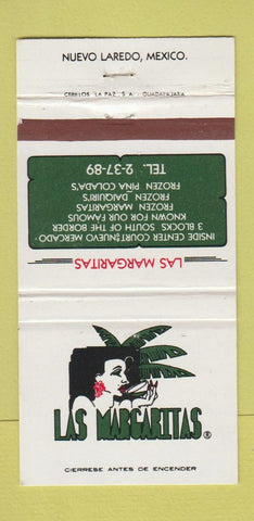 Matchbook Cover - Las Margaritas Nuevo Laredo Mexico girlie 30 Strike