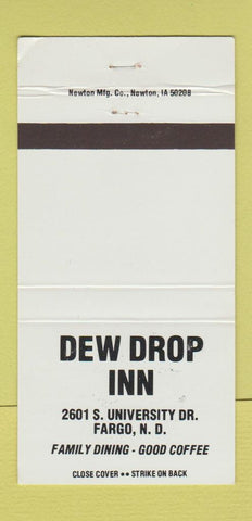 Matchbook Cover - Dew Drop Inn Fargo ND  30 Strike