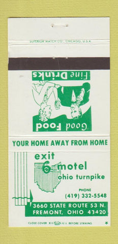 Matchbook Cover - Exit 6 Motel Fremont OH 30 Strike
