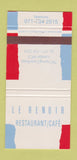 Matchbook Cover - Le Renoir Restaurant Cafe London UK England 30 Strike