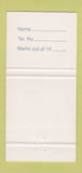 Matchbook Cover - Le Renoir Restaurant Cafe London UK England 30 Strike