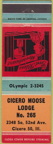 Matchbook Cover - Matchbook Cover Moose Lodge Cicero IL