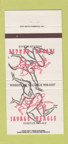 Matchbook Cover - Savage Beagle Whistler Village BC 30 Strike