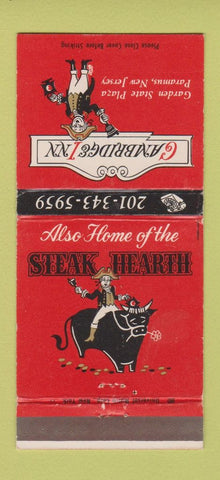 Matchbook Cover - Cambridge Inn Paramus NJ 30 Strike